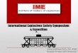 International Explosives Safety Symposium & Exposition · •IME member companies produce more than 98% of the commercial explosives used in the US Posters Reference Materials Safety