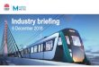 6 December 2018 - Sydney Metro Northwest · 2018-12-18 · Introducing Sydney Metro Western Sydney Airport 6. Sydney Metro West project update 7. Questions Overview . The Hon. Andrew