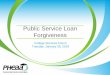 Public Service Loan Forgiveness - PASFAA › wp-content › uploads › 2019 › 06 › Public... · 2019-09-29 · •Full-time AmeriCorps or Peace Corps position 6 . Definition