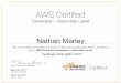 Nathan Marley - Amazon S3 · Nathan Marley March 30, 2017 Certificate AWS-ADEV-10337 March 30, 2019