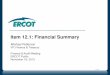 Item 12.1: Financial Summary › content › meetings › finance_audit › ... · Item 12.1: Financial Summary . Michael Petterson . VP, Finance & Treasury . Finance & Audit Meeting