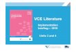 VCE Literature implementation briefing V2 different literary perspectives to develop ... of literary