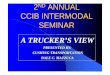 CCIB INTERMODALCCIB INTERMODAL SEMINARSEMINAR22ndnd annualannual ccib intermodalccib intermodal seminarseminar a trucker’s view presented by: cushing transportation dale c. mazzuca