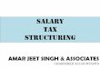 SALARY TAX STRUCTURING - amarjeetsinghassociates.inamarjeetsinghassociates.in/Image/Salary Tax Structuring.pdfdetail of tax saving instruments contd…. 5. tax saving fd from banks/post