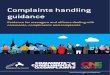 Complaints handling guidance: guidance for …...complaints should also be passed to customer services to ensure it is recorded and tracked on Dash. Investigating officers Complaints