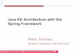 Java EE Architecture with the Spring Framework · Presentation Service Persistence Database Hibernate 3 Spring DAO / Hibernate Support Spring TX Spring Security (Acegi) Spring AOP