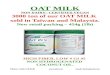 OAT MILK - storage.googleapis.com · OAT MILK NON DAIRY– CERTIFIED VEGAN 3000 ton of our OAT MILK sold in Taiwan and Malaysia. New retail packing – 454g (1lb) HIGH FIBER, LOW