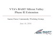 VTA’s BART Silicon Valley · 2019-06-06 · • Fall 2016 VTA Board of Directors • June 24, 2016 • August 4, 2016 • September 1, 2016 BART Silicon Valley Program Working Committee
