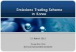 Emissions Trading Scheme in Korea · 9 3. Emission Trading Scheme - Core Elements Participants of ETS Installations emitting over 25,000 tCO 2-eq /year or Entities emitting over 125,000