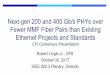 IEEE - Next-gen 200 and 400 Gb/s PHYs over Fewer MMF Fiber …grouper.ieee.org/groups/802/3/ad_hoc/ngrates/public/17... · 2017-10-30 · the lowest cost and power short-reach interconnect