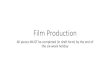 Film Production - Trinity Academy · short film, learners producing a screenplay are additionally required to create a digitally photographed storyboard for a key section of the screenplay
