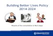 Building Better Lives Policy 2014-2024 · The VCS . Members . Our staff . Schools . Members of the public . Our partners . Providers . Where else shall we go? Community groups . Health