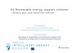 EU Renewable energy support schemes · new renewables in the electricity sector (all technologies except hydropower) increased fivefold during the same period, total investment amounts