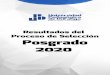 ResultadosProcesoSeleccion · Educar para Transformar Resultados del Proceso de Selección Posgrado 2020 Maestría en Educación: Campo Práctica Educativa Modalidad Concentrada Calderon