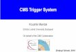 Koushik Mandal CMS Trigger SystemKoushik Mandal CMS Trigger System 6 Each event is analyzed with information from Calorimeter & Muon systems Dedicated electronics @ 40 MHz Pipeline