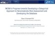 NIOSH’s Progress towards Developing a Categorical ... · NIOSH’s Progress towards Developing a Categorical Approach to Nanomaterials Risk Assessment and Developing the Database