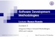 Software Development Methodologiesce.sharif.edu/courses/88-89/1/ce724-1/resources/root/Slides/SDM... · Software Development Methodologies – Lecture 5 Object Process Methodology