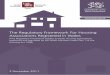 The Regulatory Framework For Housing Associations ... · The Regulatory Framework contains new “Delivery Outcomes” to be met by housing ... associations, tenants and service users,