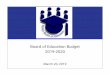 2019-2020 Board of Education Budget - Bristol …...Hire a highly qualified and diverse staff Secure necessary funding through public and community partnerships 4 Bristol’s Vision