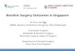 Bariatric Surgery Outcomes in Singapore · Lap gastric plication in January 2017 R Bte Pre-Surgery Post-Surgery Weight 92 kg 83.5 kg Hypertension Nifedipine 30mg OM Off medications