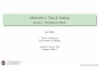 Informatics 1: Data & Analysis - Lecture 3: The Relational ... · geo1 Geology1 1 dbs DatabaseSystems 3 adbs AdvancedDatabases 4 Takes uun code mark s0456782 inf1 71 s0412375 math1