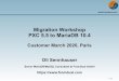 Migration Workshop PXC 5.5 to MariaDB 10€¦ · remote-DBA Training Consulting. 3 / 25 Contents Migration Workshop ... 2019 – MariaDB 10.4/Galera v4 ... Reduce impact on service