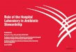 Role of the Hospital Laboratory in Antibiotic Stewardship€¦ · Clinical and Laboratory Standards Institute. Performance Standards for Antimicrobial Susceptibility Testing. 27th