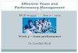 Effective Team and Performance Management · References Team Performance Management Forsyth, D. 2013. Group Dynamics. 6th edn. Belmont, CA, Wadswoth Cengage. Katzenbach, J.R. and