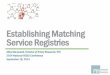 Establishing Matching Service Registries...Connecting People with Disabilities and Families with the Workers They Need From East to West, seven states’ experiences Rewarding Work