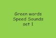 Green words Speed Sounds set 1 - Kingston Community School | … · 2020-03-20 · Green words Speed Sounds set 1. 1:1. mad