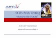 SCRUM & TestingIn testing since 1989 working for many different clients and in many different roles Author “TMap”, “The Testing Practitioner” and many other books and papers