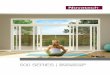 500 SERIES...PVC/wood frame | Welded PVC panels • The garden door with the largest glass surface. • Wider panels offer a classic, yet contemporary garden look. • Arrange your