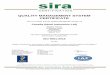 QUALITY MANAGEMENT SYSTEM CERTIFICATEThis is to Certify that the Quality Management System of Casella (Ideal Industries Ltd) Regent House ... MK42 7JY has been assessed by Sira Certification