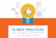 10 BEST PRACTICES - AméricaEconomía · 2016-04-12 · O.C. Tanner, on the FORTUNE 100 Best Companies to Work For® list for the second year in a row in 2016, helps organizations