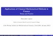 Applications of Classical Mathematical Methods in …...Applications of Classical Mathematical Methods in Finance Theory and Practice Alexander Lipton Bank of America Merrill Lynch