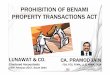PROHIBITION OF BENAMI PROPERTY TRANSACTIONS ACTlunawat.com/Uploaded_Files/Presentation/BenamiTransactions-SouthDelhi.pdfTHE PROHIBITION OF BENAMI PROPERTY TRANSACTIONS ACT 1988 TRANSACTIONS