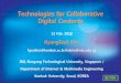 Technologies for Collaborative Digital ContentsLab. introduction Research focuses on Digital Content with HCI and VR technologies Members – Prof. Jee-In Kim (HCI and VR) – Prof