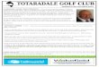 NEWSLETTER OCTOBER 2016 - Totaradale Golf · LAWN FERTILZER - Due to members asking the Green Keeper about lawn fertilizer the club has FOR SALE 10kg bags for $25.00. Please see John