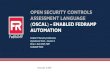 OPEN SECURITY CONTROLS ASSESSMENT …...2018/11/07  · OPEN SECURITY CONTROLS ASSESSMENT LANGUAGE (OSCAL) –ENABLED FEDRAMP AUTOMATION November 7, 2018 Federal IT Security Conference