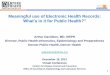 Meaningful use of Electronic Health Records · 12/8/2012  · safety, efficiency and reduce health disparities Improve care coor-dination Engage patients and families in their care