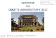 SYNTHESE DU COMPTE ADMINISTRATIF 2017 · 2019-07-11 · Le Compte Administratif 2017: Pemet d’envisage seeinement le financement des futurs investissements -Maintien de la qualité