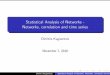Statistical Analysis of Networks - Networks, …users.auth.gr/dkugiu/Teach/Networks/KugiumtzisLecture1.pdfDimitris Kugiumtzis Statistical Analysis of Networks -Networks, correlation
