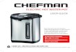 ELECTRIC HOT WATER POT - Chefman · inner pot will erode as well. 18. To avoid potential damage to property, do not place the CHEFMAN Hot Water Pot underneath cabinets or other objects
