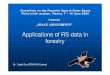 Applications of RS data in forestry · Application of VHR RS data (IKONOS) for mapping of forest management needs. ... Landsat TM data (30x30 m/pixel) The “Topographic Map of Forests
