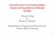 Introduction to Computable General Equilibrium Model (CGE)agecon2.tamu.edu/people/faculty/mccarl-bruce/685/topic3-introgams… · 1 Introduction to Computable General Equilibrium