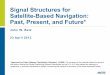 Signal Structures for Satellite-Based Navigation: Past, Present, … · 2013-07-16 · CLASSIFICATION CLASSIFICATION Multiple origins of modern GNSS signal structures – Original