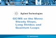 GC/MS on the Move: Steady Steps, Long Strides and ... MS...Quantum Leaps Agenda Part 1: Overview of Changes in the GC/MS Product Lines Elizabeth Almasi, Product Manager, GC/TQ and
