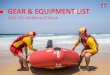 GEAR & EQUIPMENT LIST - Surf Life Saving NSW · This list is current as of the 17/07/2019. SUPPLIERS AND MANUFACTURERS Any new or modified gear and equipment that is to be used for
