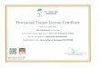 IT - ITeS SSC NASSCOM Provisional Trainer License ... · IT - ITeS SSC NASSCOM Provisional Trainer License Certificate This is to certify that Ms. A Rajeswari is licensed as an IT-ITeS