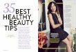 67 BEST HEALTHY BEAUTY TIPS - hannahmorrill.comhannahmorrill.com/2016/healthy-beauty-tips.pdf · drugstore and you’ll see the handiwork of these nine women—they lead teams at